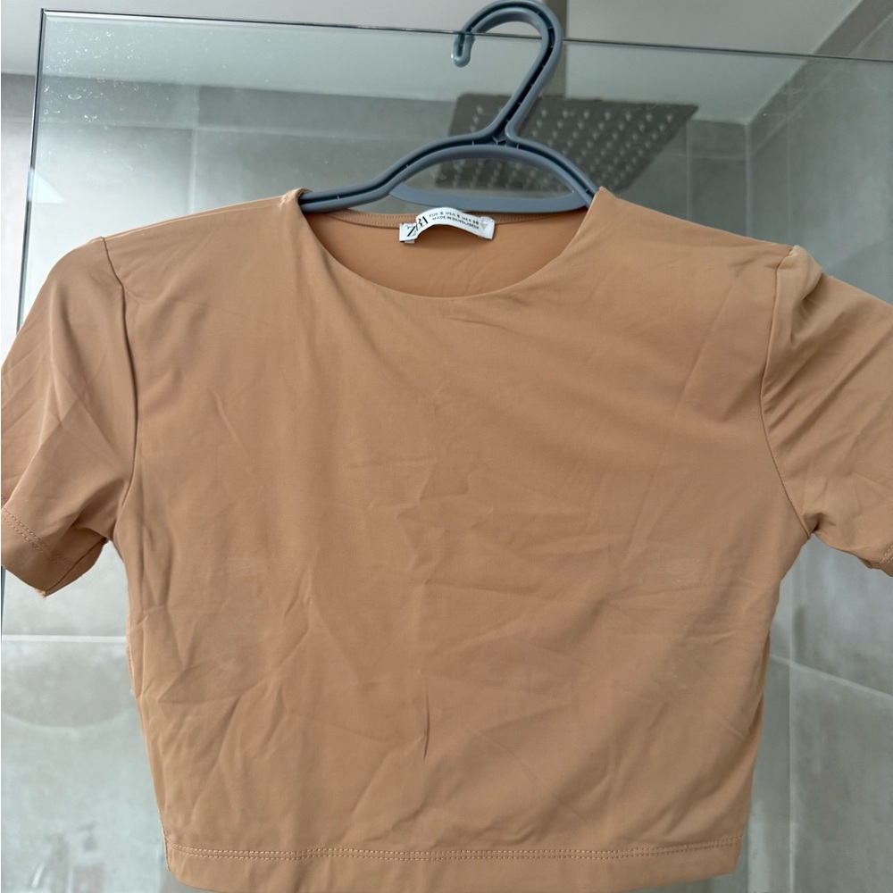 Zara Tan Crop Top